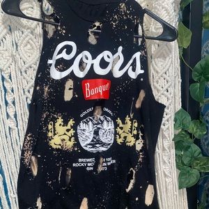 Coors distressed tank top